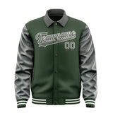 Custom Dark Green Dark Grey Jacket