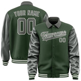 Custom Dark Green Dark Grey Jacket