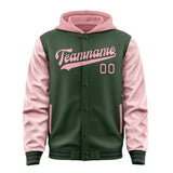 Custom Dark Green Light Pink Jacket