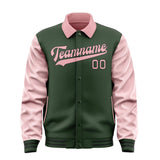 Custom Dark Green Light Pink Jacket
