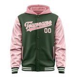 Custom Dark Green Light Pink Jacket