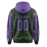 Custom Dark Green Light Purple Jacket
