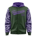 Custom Dark Green Light Purple Jacket