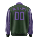 Custom Dark Green Light Purple Jacket