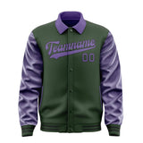 Custom Dark Green Light Purple Jacket