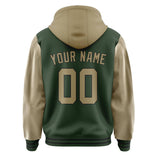 Custom Dark Green Light Khaki Jacket