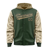 Custom Dark Green Light Khaki Jacket