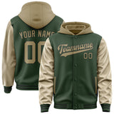 Custom Dark Green Light Khaki Jacket