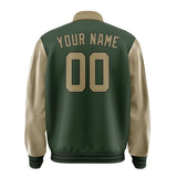 Custom Dark Green Light Khaki Jacket
