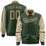 Custom Dark Green Light Khaki Jacket