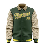 Custom Dark Green Light Khaki Jacket