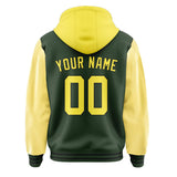 Custom Dark Green Light Yellow Jacket