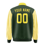 Custom Dark Green Light Yellow Jacket