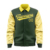 Custom Dark Green Light Yellow Jacket