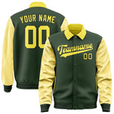 Custom Dark Green Light Yellow Jacket