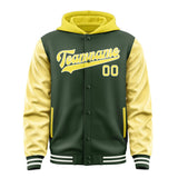 Custom Dark Green Light Yellow Jacket