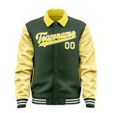 Custom Dark Green Light Yellow Jacket