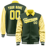 Custom Dark Green Light Yellow Jacket