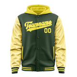 Custom Dark Green Light Yellow Jacket