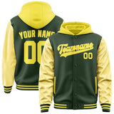 Custom Dark Green Light Yellow Jacket