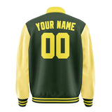 Custom Dark Green Light Yellow Jacket