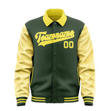 Custom Dark Green Light Yellow Jacket