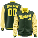 Custom Dark Green Light Yellow Jacket