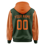 Custom Dark Green Orange Jacket