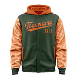 Custom Dark Green Orange Jacket