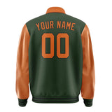 Custom Dark Green Orange Jacket