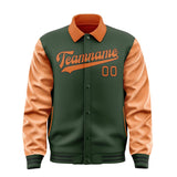 Custom Dark Green Orange Jacket