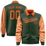 Custom Dark Green Orange Jacket