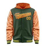 Custom Dark Green Orange Jacket
