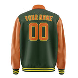 Custom Dark Green Orange Jacket