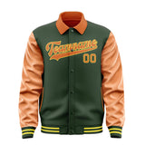 Custom Dark Green Orange Jacket