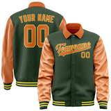 Custom Dark Green Orange Jacket