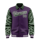 Custom Purple Dark Green Jacket