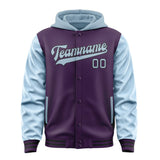 Custom Purple Light Blue Jacket