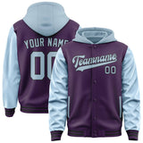Custom Purple Light Blue Jacket
