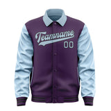 Custom Purple Light Blue Jacket