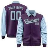 Custom Purple Light Blue Jacket