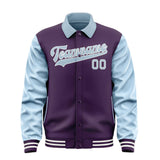 Custom Purple Light Blue Jacket