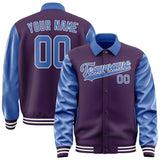 Custom Purple Sky Blue Jacket