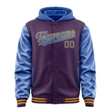 Custom Purple Sky Blue Jacket