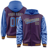Custom Purple Sky Blue Jacket