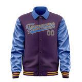 Custom Purple Sky Blue Jacket
