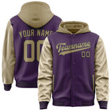 Custom Purple Light Khaki Jacket