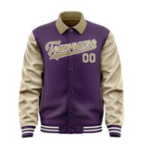 Custom Purple Light Khaki Jacket