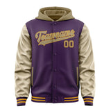 Custom Purple Light Khaki Jacket