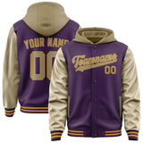 Custom Purple Light Khaki Jacket